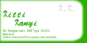 kitti kanyi business card